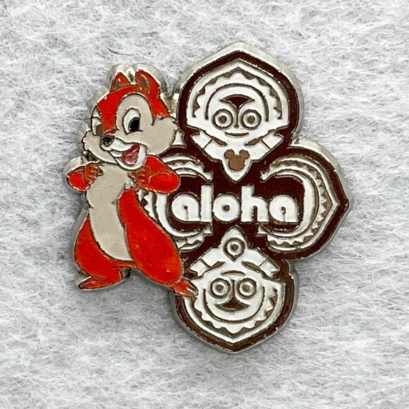 🔮 5/$25 Disney Chip And Dale Polynesian Resort Sign Aloha Chip Pin - Picture 1 of 2
